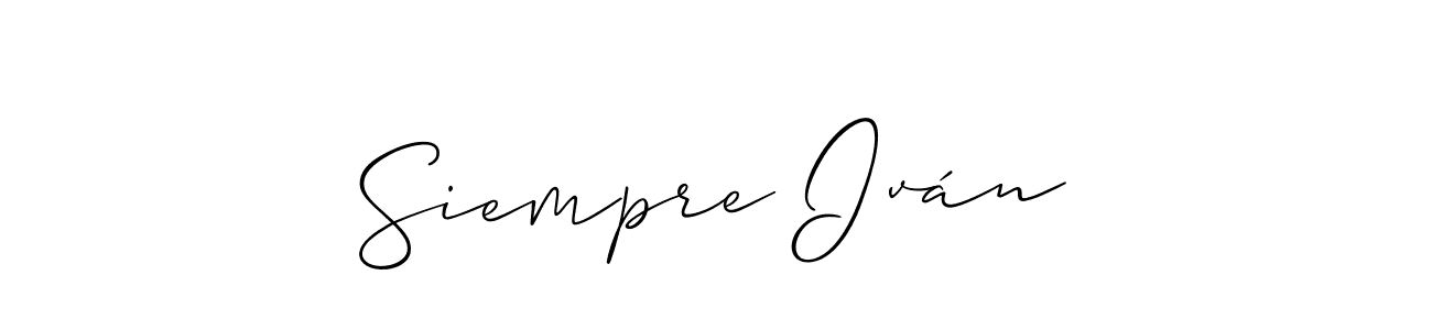 This is the best signature style for the Siempre Iván name. Also you like these signature font (Allison_Script). Mix name signature. Siempre Iván signature style 2 images and pictures png