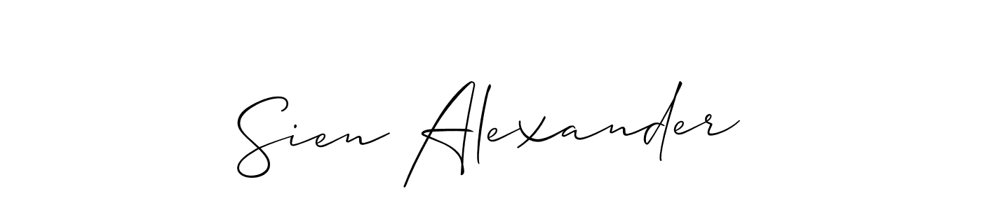 Best and Professional Signature Style for Sien Alexander. Allison_Script Best Signature Style Collection. Sien Alexander signature style 2 images and pictures png