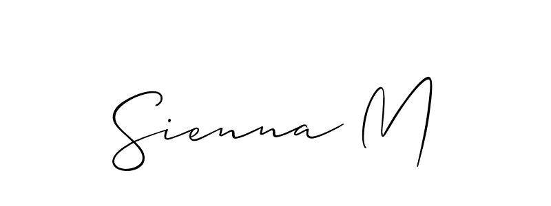 Sienna M stylish signature style. Best Handwritten Sign (Allison_Script) for my name. Handwritten Signature Collection Ideas for my name Sienna M. Sienna M signature style 2 images and pictures png