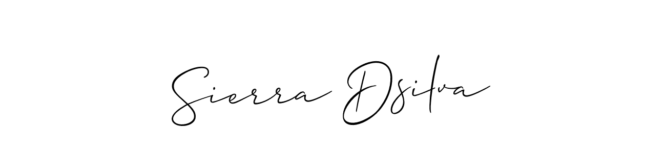 This is the best signature style for the Sierra Dsilva name. Also you like these signature font (Allison_Script). Mix name signature. Sierra Dsilva signature style 2 images and pictures png