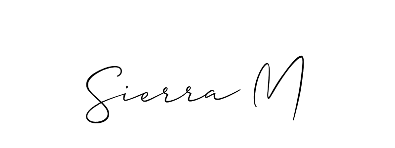 It looks lik you need a new signature style for name Sierra M. Design unique handwritten (Allison_Script) signature with our free signature maker in just a few clicks. Sierra M signature style 2 images and pictures png
