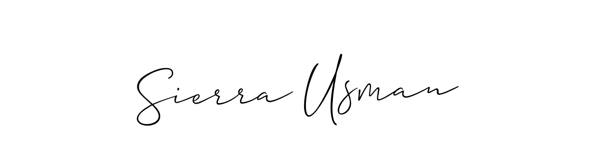 Also You can easily find your signature by using the search form. We will create Sierra Usman name handwritten signature images for you free of cost using Allison_Script sign style. Sierra Usman signature style 2 images and pictures png