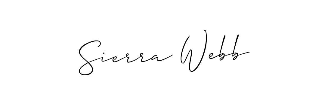 Design your own signature with our free online signature maker. With this signature software, you can create a handwritten (Allison_Script) signature for name Sierra Webb. Sierra Webb signature style 2 images and pictures png