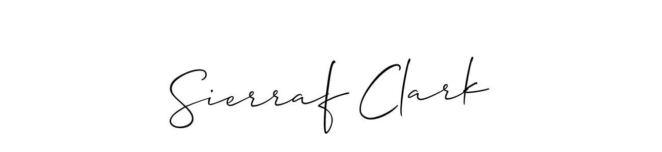 Check out images of Autograph of Sierraf Clark name. Actor Sierraf Clark Signature Style. Allison_Script is a professional sign style online. Sierraf Clark signature style 2 images and pictures png