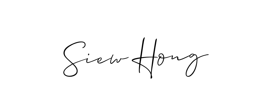 How to make Siew Hong signature? Allison_Script is a professional autograph style. Create handwritten signature for Siew Hong name. Siew Hong signature style 2 images and pictures png