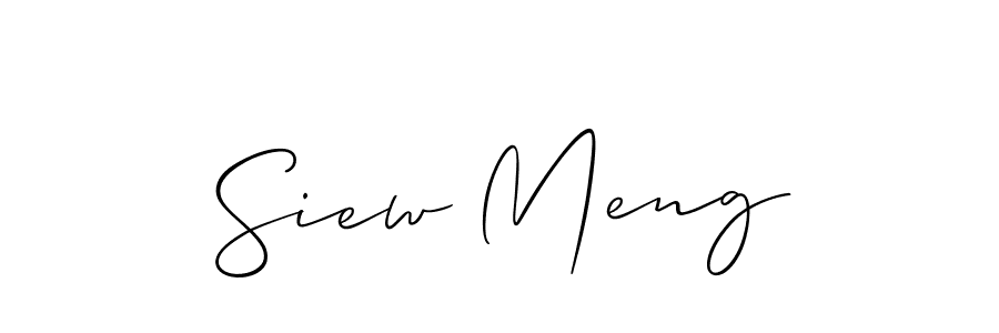 How to Draw Siew Meng signature style? Allison_Script is a latest design signature styles for name Siew Meng. Siew Meng signature style 2 images and pictures png