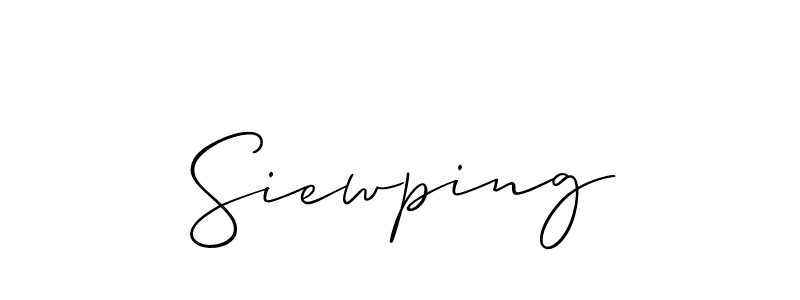 Check out images of Autograph of Siewping name. Actor Siewping Signature Style. Allison_Script is a professional sign style online. Siewping signature style 2 images and pictures png