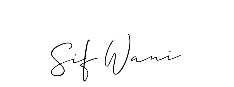 How to Draw Sif Wani signature style? Allison_Script is a latest design signature styles for name Sif Wani. Sif Wani signature style 2 images and pictures png