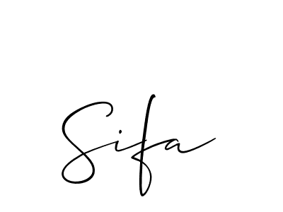 Use a signature maker to create a handwritten signature online. With this signature software, you can design (Allison_Script) your own signature for name Sifa. Sifa signature style 2 images and pictures png