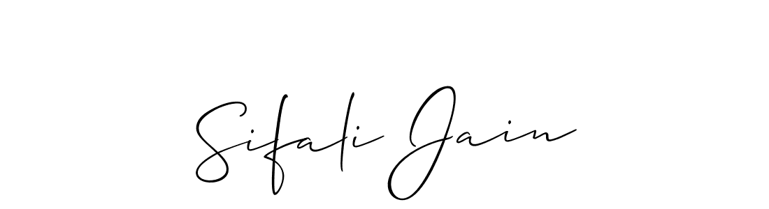 Make a short Sifali Jain signature style. Manage your documents anywhere anytime using Allison_Script. Create and add eSignatures, submit forms, share and send files easily. Sifali Jain signature style 2 images and pictures png