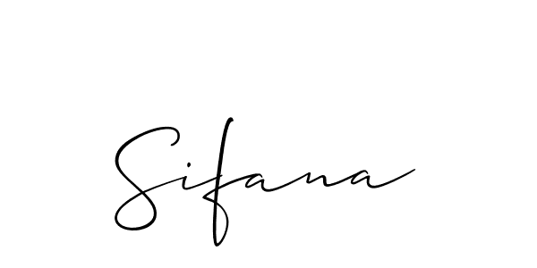 You should practise on your own different ways (Allison_Script) to write your name (Sifana) in signature. don't let someone else do it for you. Sifana signature style 2 images and pictures png