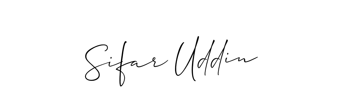 How to make Sifar Uddin signature? Allison_Script is a professional autograph style. Create handwritten signature for Sifar Uddin name. Sifar Uddin signature style 2 images and pictures png