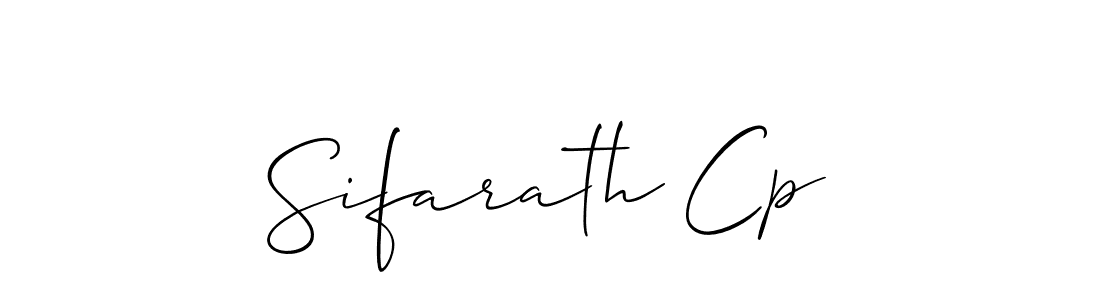 Make a beautiful signature design for name Sifarath Cp. With this signature (Allison_Script) style, you can create a handwritten signature for free. Sifarath Cp signature style 2 images and pictures png