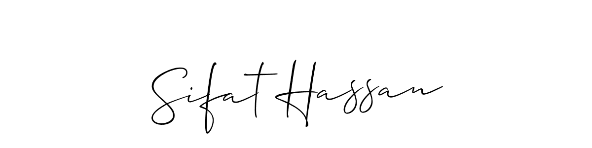 Make a short Sifat Hassan signature style. Manage your documents anywhere anytime using Allison_Script. Create and add eSignatures, submit forms, share and send files easily. Sifat Hassan signature style 2 images and pictures png