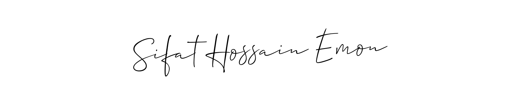 It looks lik you need a new signature style for name Sifat Hossain Emon. Design unique handwritten (Allison_Script) signature with our free signature maker in just a few clicks. Sifat Hossain Emon signature style 2 images and pictures png