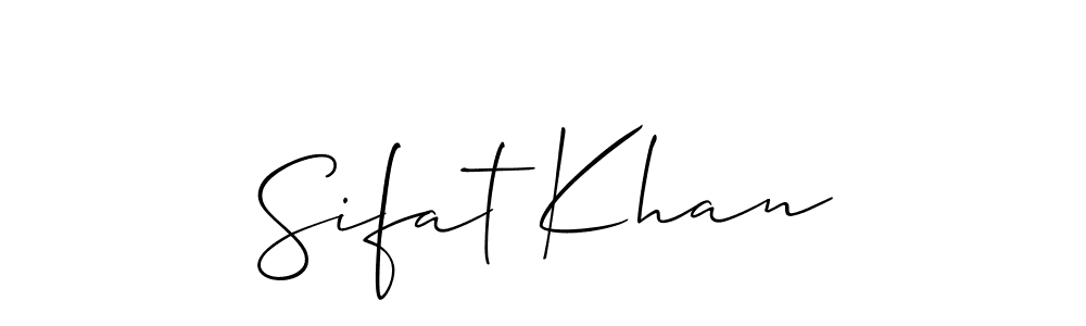 You should practise on your own different ways (Allison_Script) to write your name (Sifat Khan) in signature. don't let someone else do it for you. Sifat Khan signature style 2 images and pictures png