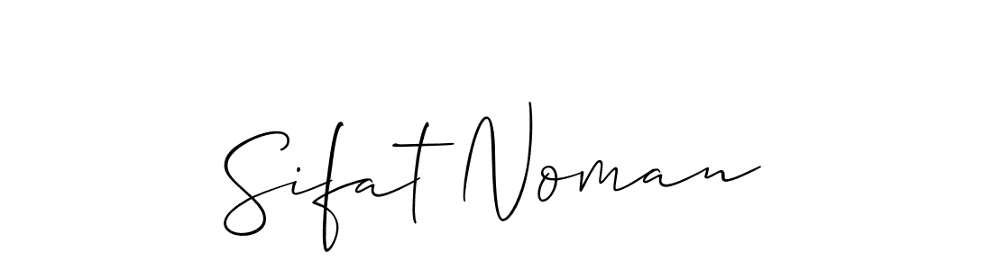 How to make Sifat Noman name signature. Use Allison_Script style for creating short signs online. This is the latest handwritten sign. Sifat Noman signature style 2 images and pictures png