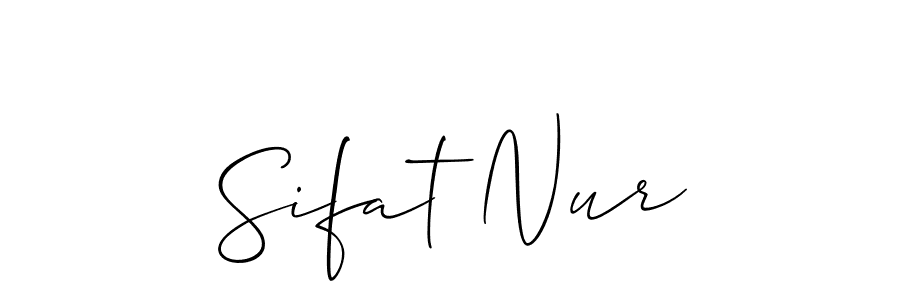 Make a beautiful signature design for name Sifat Nur. Use this online signature maker to create a handwritten signature for free. Sifat Nur signature style 2 images and pictures png