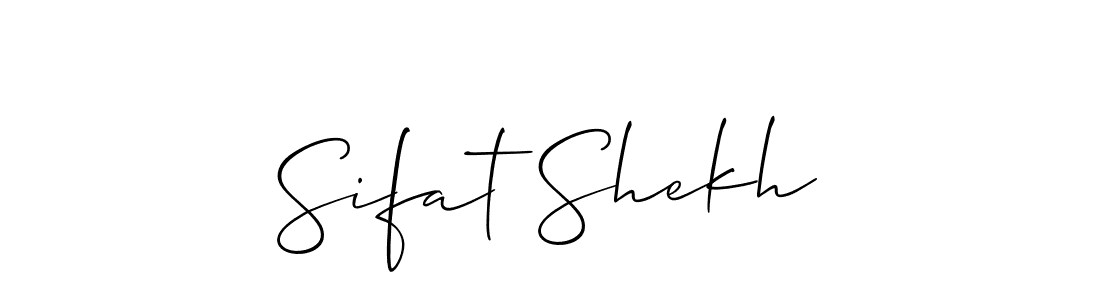 You should practise on your own different ways (Allison_Script) to write your name (Sifat Shekh) in signature. don't let someone else do it for you. Sifat Shekh signature style 2 images and pictures png