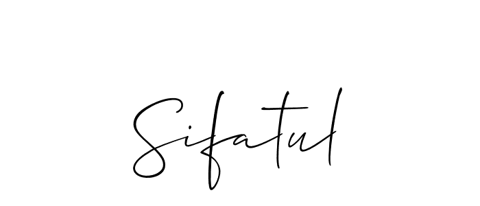 Make a beautiful signature design for name Sifatul. With this signature (Allison_Script) style, you can create a handwritten signature for free. Sifatul signature style 2 images and pictures png