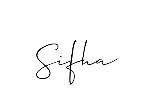 You should practise on your own different ways (Allison_Script) to write your name (Sifha) in signature. don't let someone else do it for you. Sifha signature style 2 images and pictures png