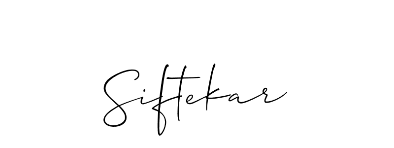 Similarly Allison_Script is the best handwritten signature design. Signature creator online .You can use it as an online autograph creator for name Siftekar. Siftekar signature style 2 images and pictures png