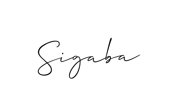 Also we have Sigaba name is the best signature style. Create professional handwritten signature collection using Allison_Script autograph style. Sigaba signature style 2 images and pictures png