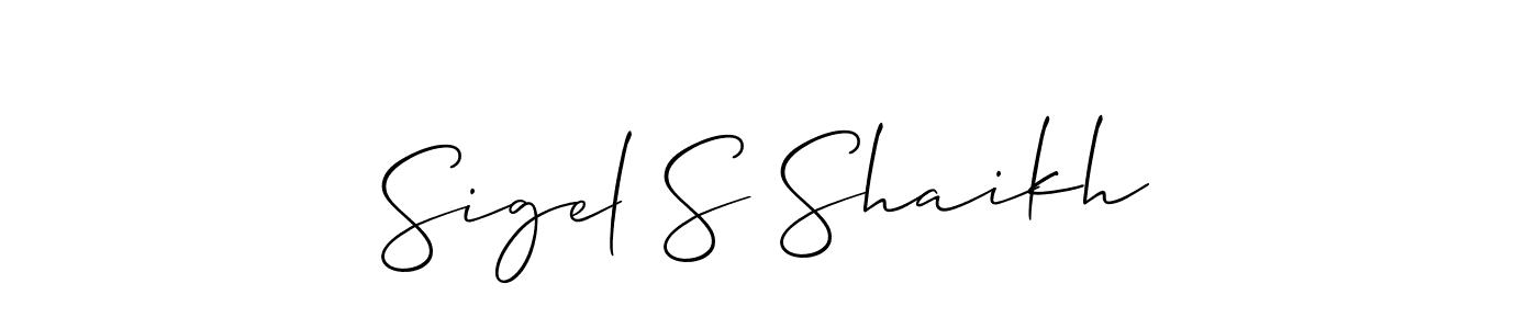 Once you've used our free online signature maker to create your best signature Allison_Script style, it's time to enjoy all of the benefits that Sigel S Shaikh name signing documents. Sigel S Shaikh signature style 2 images and pictures png