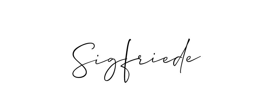 It looks lik you need a new signature style for name Sigfriede. Design unique handwritten (Allison_Script) signature with our free signature maker in just a few clicks. Sigfriede signature style 2 images and pictures png