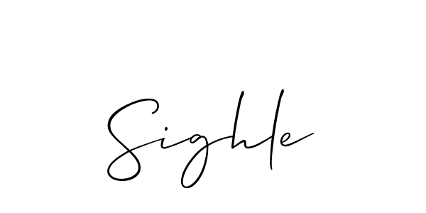 Allison_Script is a professional signature style that is perfect for those who want to add a touch of class to their signature. It is also a great choice for those who want to make their signature more unique. Get Sighle name to fancy signature for free. Sighle signature style 2 images and pictures png