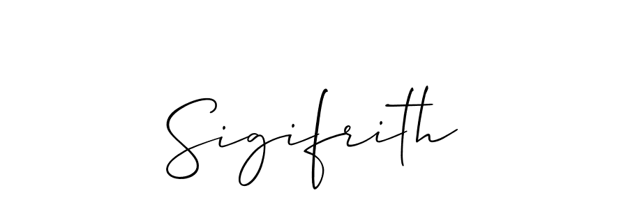 You should practise on your own different ways (Allison_Script) to write your name (Sigifrith) in signature. don't let someone else do it for you. Sigifrith signature style 2 images and pictures png