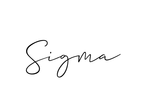 Create a beautiful signature design for name Sigma. With this signature (Allison_Script) fonts, you can make a handwritten signature for free. Sigma signature style 2 images and pictures png