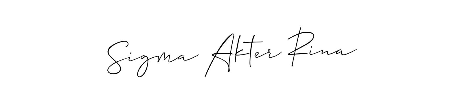 Check out images of Autograph of Sigma Akter Rina name. Actor Sigma Akter Rina Signature Style. Allison_Script is a professional sign style online. Sigma Akter Rina signature style 2 images and pictures png