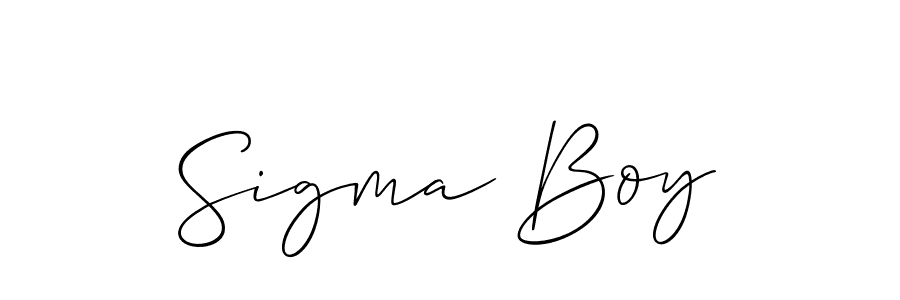 Make a beautiful signature design for name Sigma Boy. With this signature (Allison_Script) style, you can create a handwritten signature for free. Sigma Boy signature style 2 images and pictures png