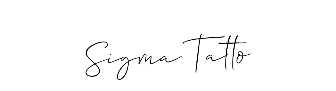 How to make Sigma Tatto name signature. Use Allison_Script style for creating short signs online. This is the latest handwritten sign. Sigma Tatto signature style 2 images and pictures png