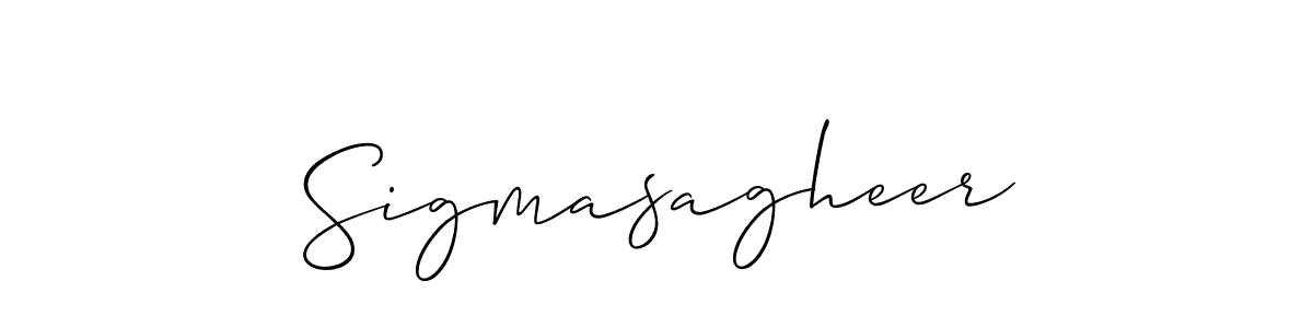 How to make Sigmasagheer signature? Allison_Script is a professional autograph style. Create handwritten signature for Sigmasagheer name. Sigmasagheer signature style 2 images and pictures png