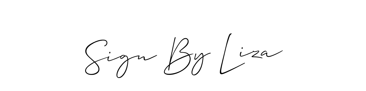 Sign By Liza stylish signature style. Best Handwritten Sign (Allison_Script) for my name. Handwritten Signature Collection Ideas for my name Sign By Liza. Sign By Liza signature style 2 images and pictures png