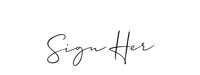 Make a short Sign Her signature style. Manage your documents anywhere anytime using Allison_Script. Create and add eSignatures, submit forms, share and send files easily. Sign Her signature style 2 images and pictures png