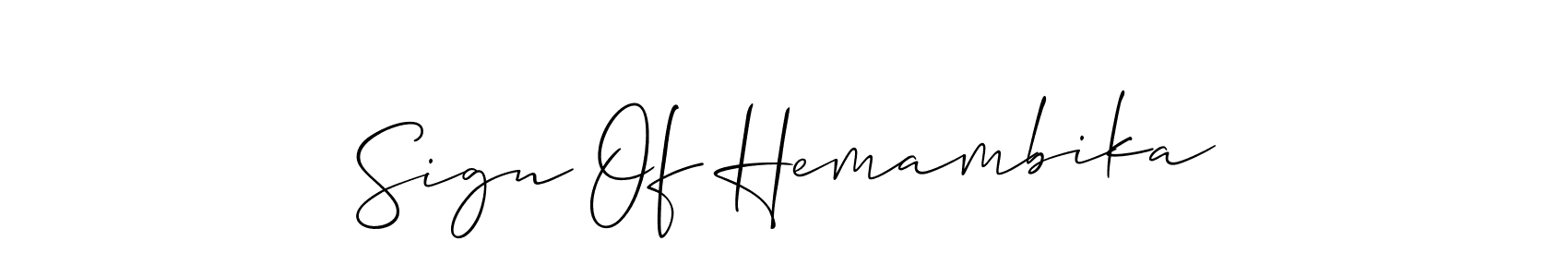 Sign Of Hemambika stylish signature style. Best Handwritten Sign (Allison_Script) for my name. Handwritten Signature Collection Ideas for my name Sign Of Hemambika. Sign Of Hemambika signature style 2 images and pictures png