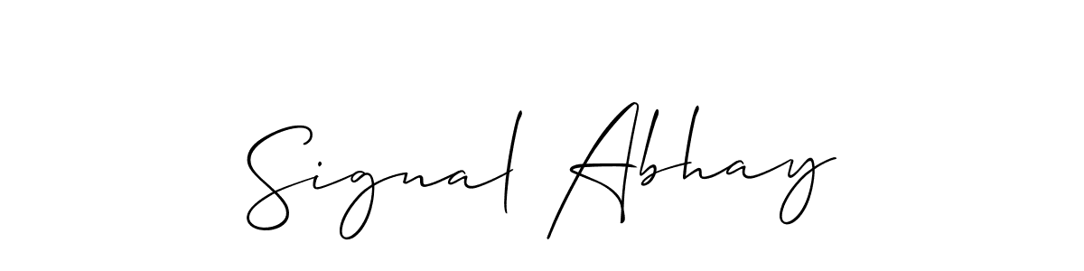 How to make Signal Abhay name signature. Use Allison_Script style for creating short signs online. This is the latest handwritten sign. Signal Abhay signature style 2 images and pictures png