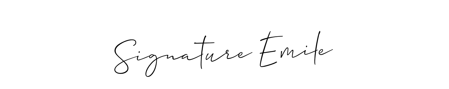 Also You can easily find your signature by using the search form. We will create Signature Emile name handwritten signature images for you free of cost using Allison_Script sign style. Signature Emile signature style 2 images and pictures png