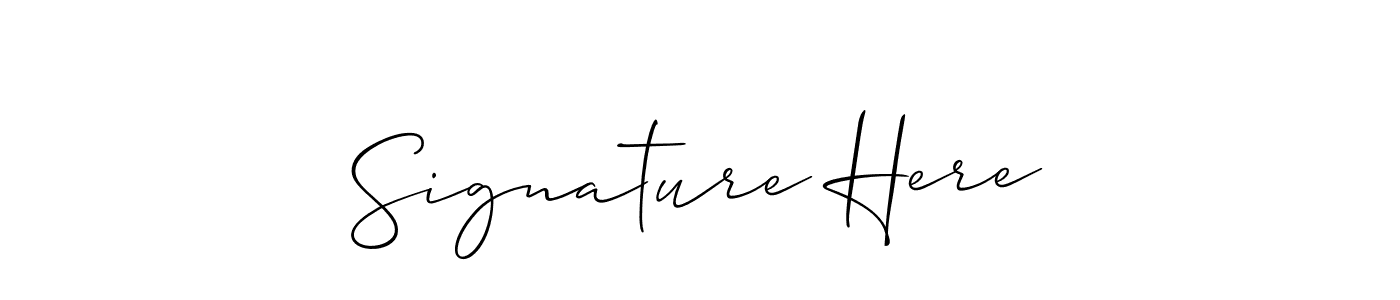 This is the best signature style for the Signature Here name. Also you like these signature font (Allison_Script). Mix name signature. Signature Here signature style 2 images and pictures png