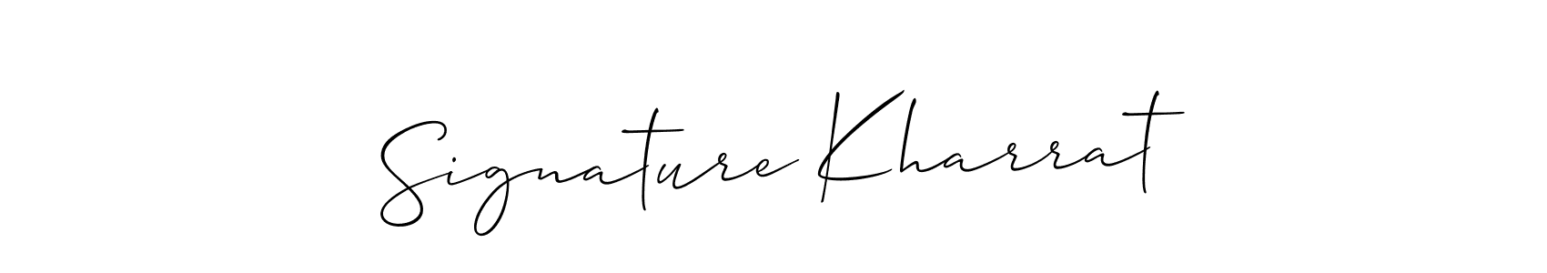 Use a signature maker to create a handwritten signature online. With this signature software, you can design (Allison_Script) your own signature for name Signature Kharrat. Signature Kharrat signature style 2 images and pictures png