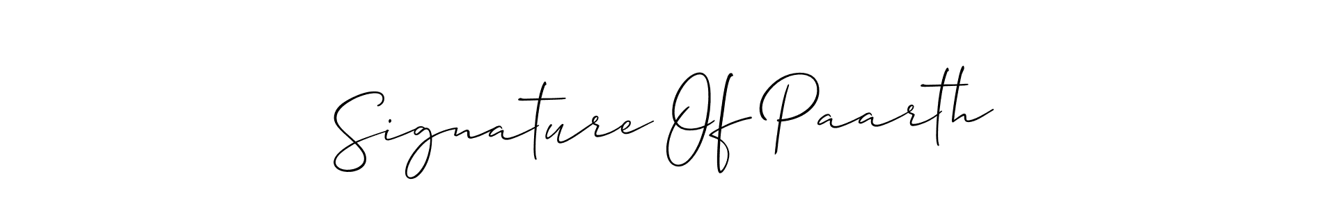 How to Draw Signature Of Paarth signature style? Allison_Script is a latest design signature styles for name Signature Of Paarth. Signature Of Paarth signature style 2 images and pictures png