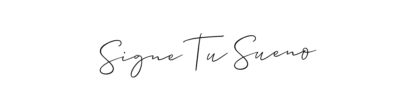 Signe Tu Sueno stylish signature style. Best Handwritten Sign (Allison_Script) for my name. Handwritten Signature Collection Ideas for my name Signe Tu Sueno. Signe Tu Sueno signature style 2 images and pictures png