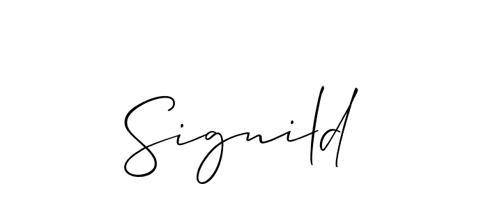 How to make Signild signature? Allison_Script is a professional autograph style. Create handwritten signature for Signild name. Signild signature style 2 images and pictures png