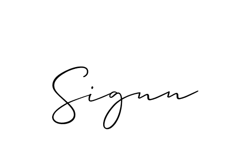 How to Draw Signn signature style? Allison_Script is a latest design signature styles for name Signn. Signn signature style 2 images and pictures png