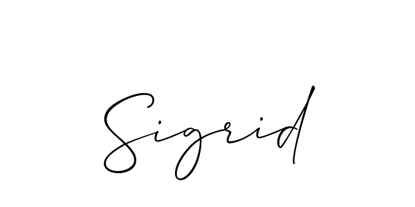 Make a beautiful signature design for name Sigrid. With this signature (Allison_Script) style, you can create a handwritten signature for free. Sigrid signature style 2 images and pictures png