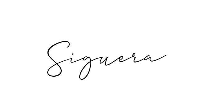 Use a signature maker to create a handwritten signature online. With this signature software, you can design (Allison_Script) your own signature for name Siguera. Siguera signature style 2 images and pictures png