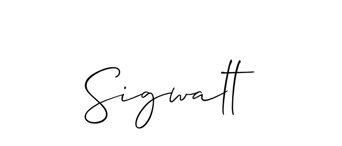 Sigwalt stylish signature style. Best Handwritten Sign (Allison_Script) for my name. Handwritten Signature Collection Ideas for my name Sigwalt. Sigwalt signature style 2 images and pictures png